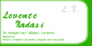 levente nadasi business card