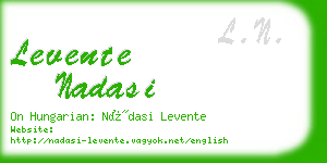 levente nadasi business card